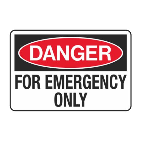 Danger For Emergency Only Decal